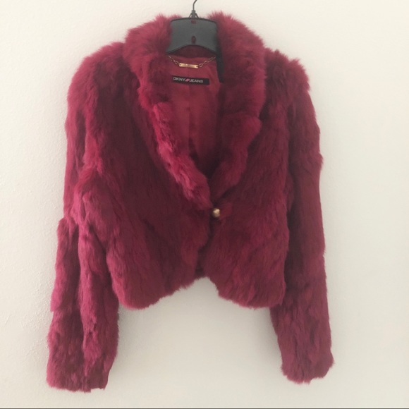 DKNY Rabbit Fur Jacket - Picture 6 of 6